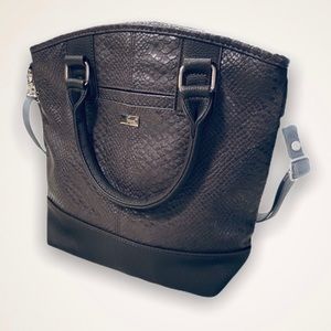 Jewell Gray Snake Skin Purse